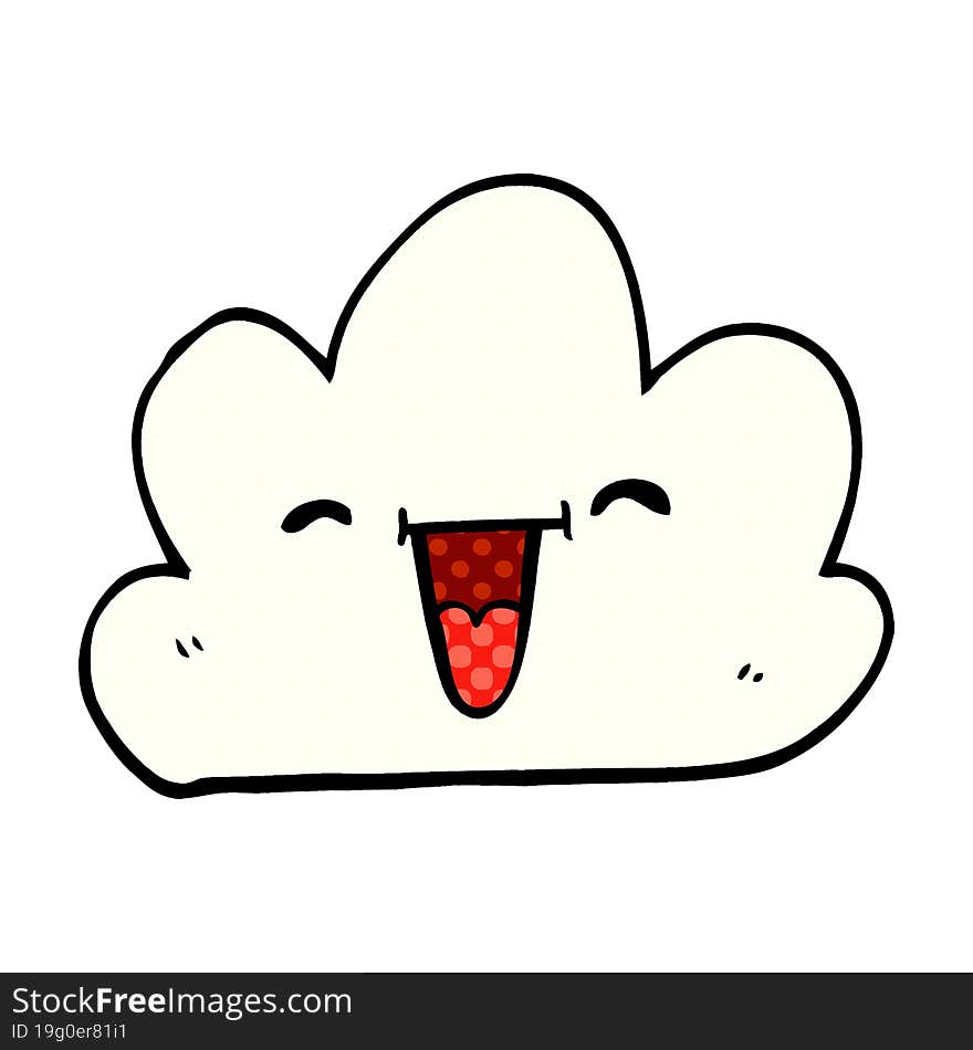 Cartoon Doodle Expressive Weather Cloud