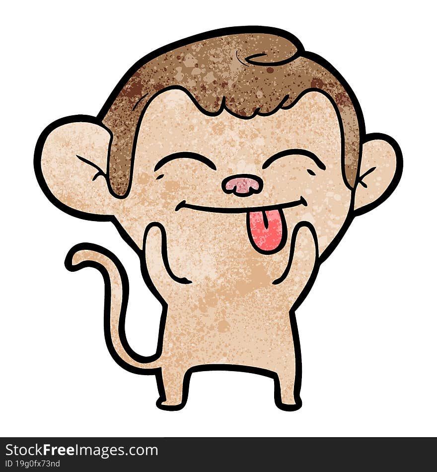 funny cartoon monkey. funny cartoon monkey