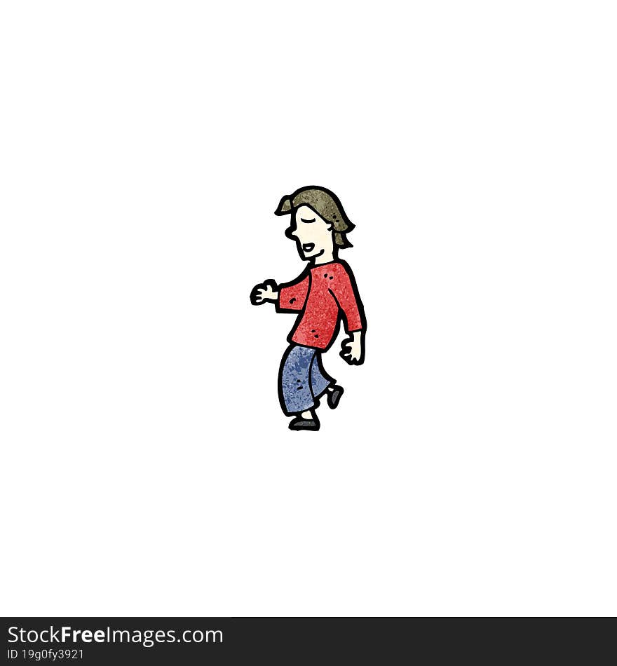 cartoon walking boy