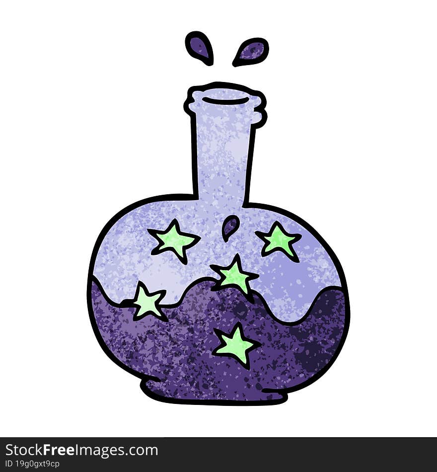 cartoon doodle magic potion