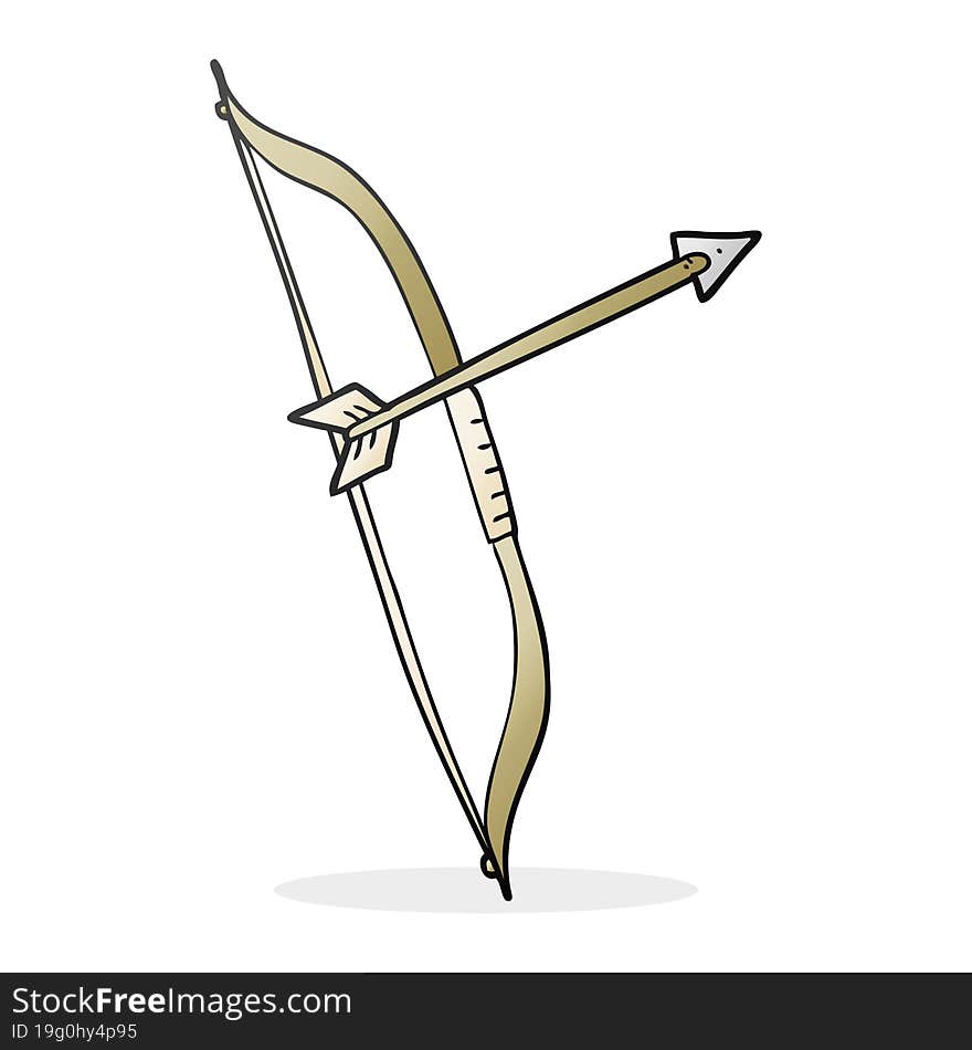 cartoon bow and arrow