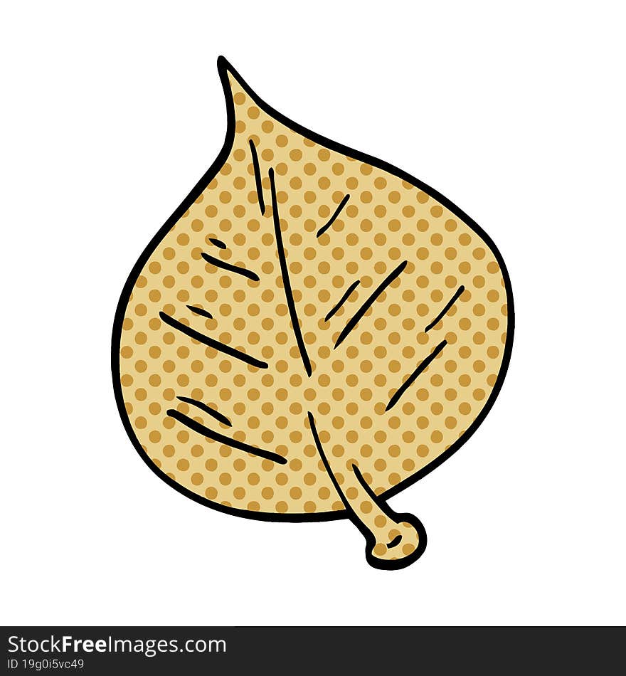 Cartoon Doodle Leaf