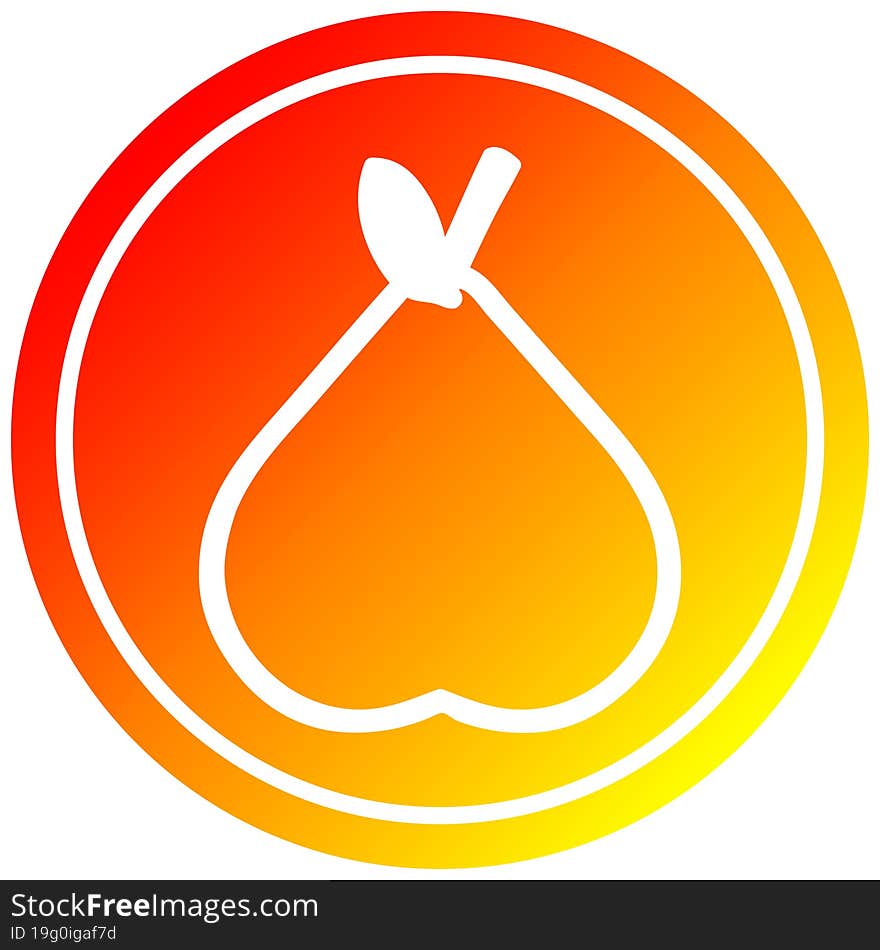 organic pear circular in hot gradient spectrum