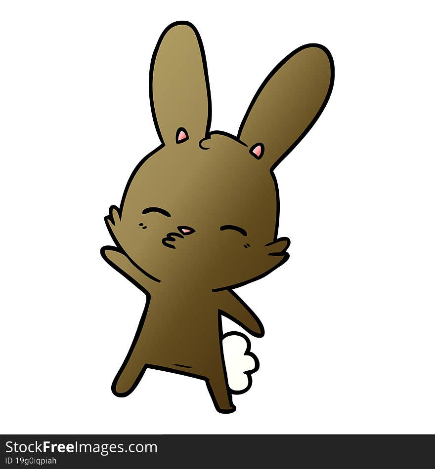 curious bunny cartoon. curious bunny cartoon