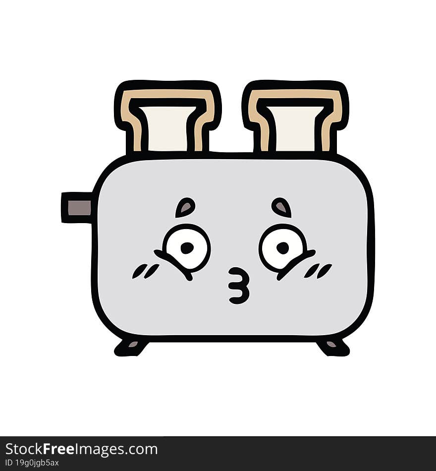 cute cartoon of a toaster