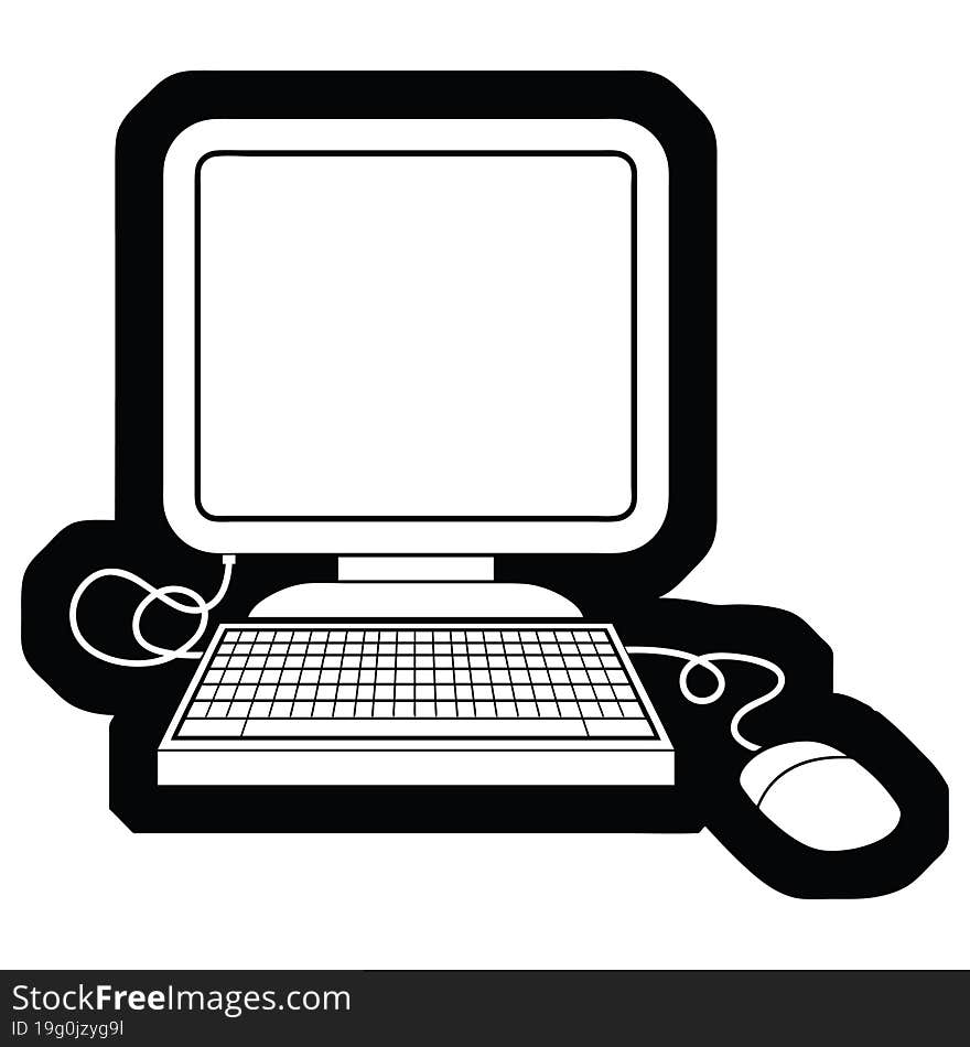 computer with mouse