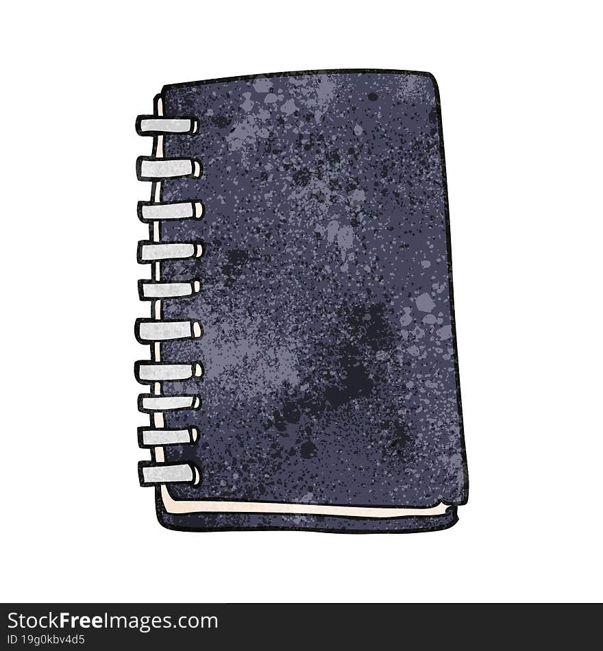 textured cartoon note book