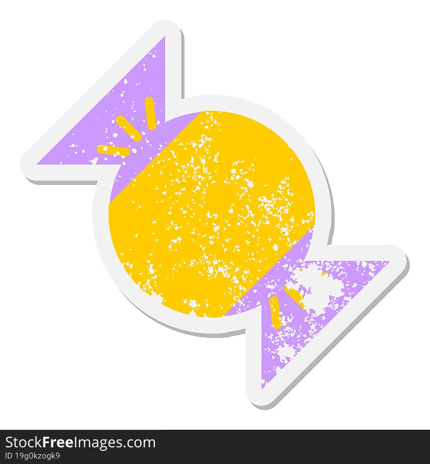 Halloween Candy Grunge Sticker