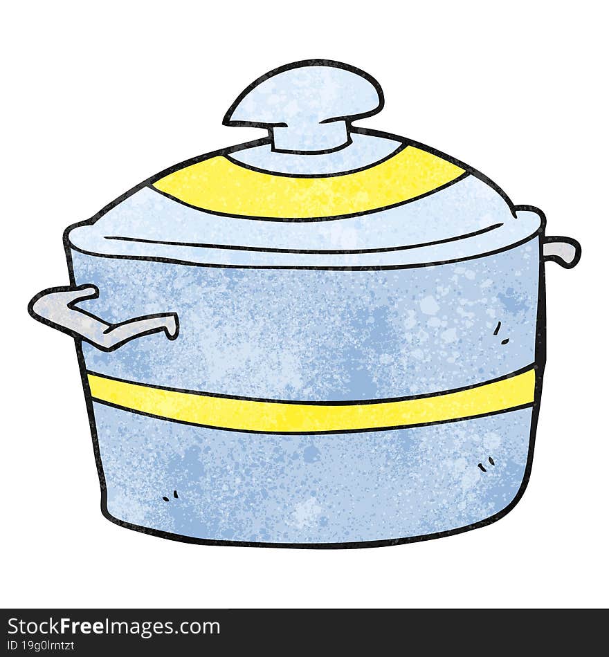 textured cartoon cooking pot