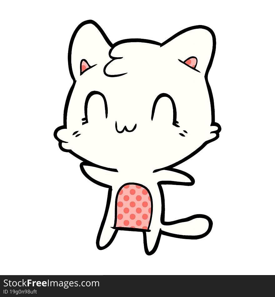 cartoon happy cat. cartoon happy cat