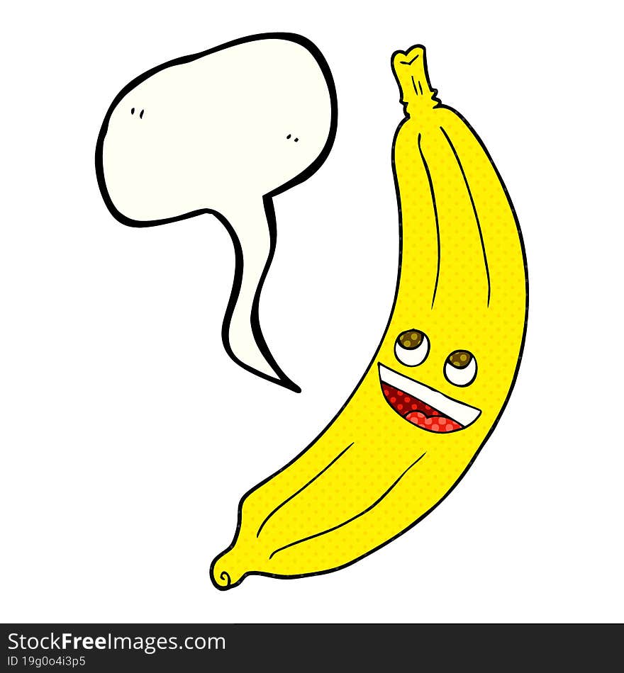 comic book speech bubble cartoon banana