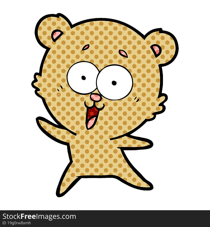 laughing teddy  bear cartoon. laughing teddy  bear cartoon