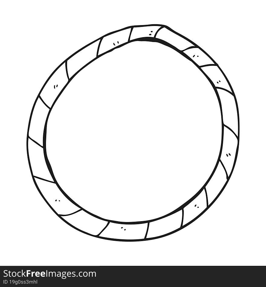 black and white cartoon hula hoop