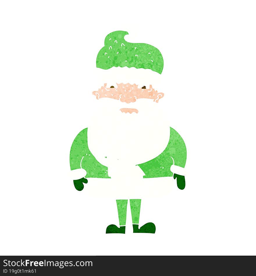 Cartoon Grumpy Santa Claus