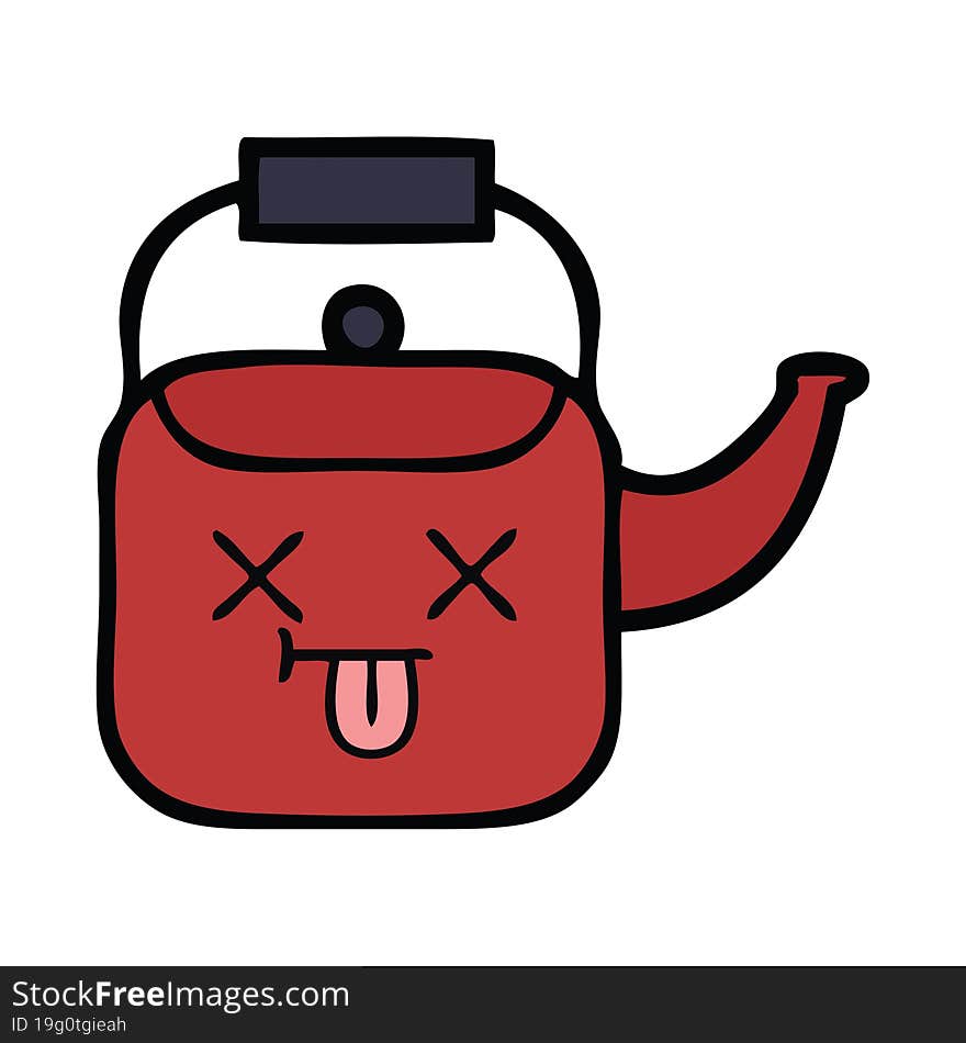 Cute Cartoon Kettle