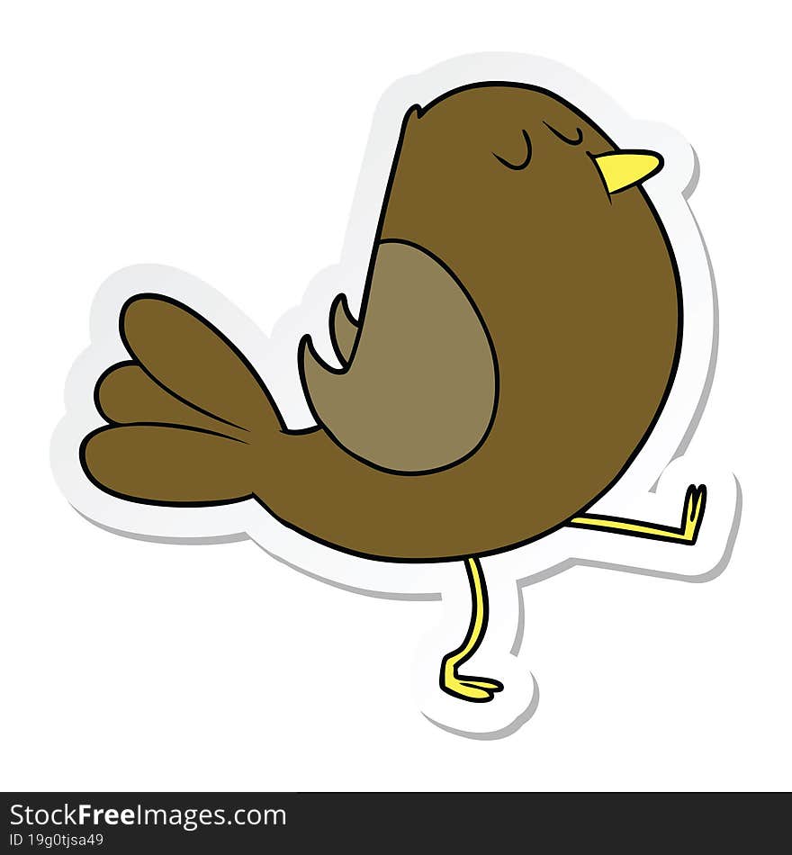 sticker of a Cartoon Bird