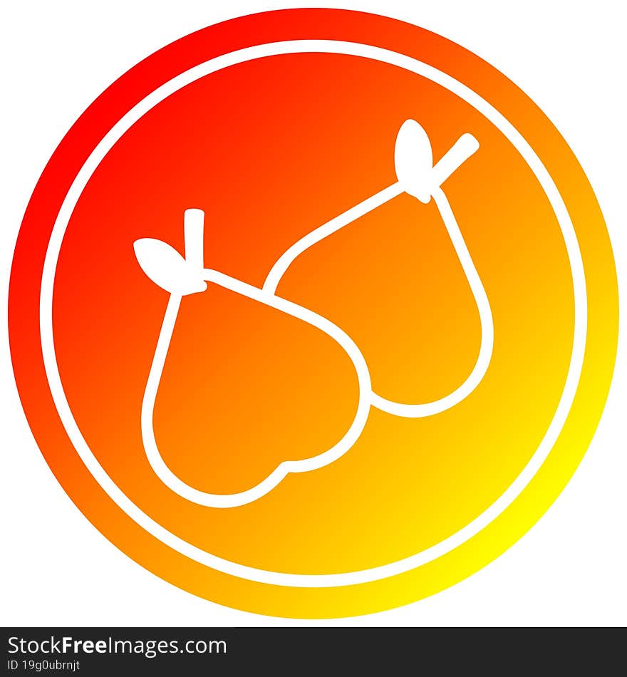 Organic Pears Circular In Hot Gradient Spectrum