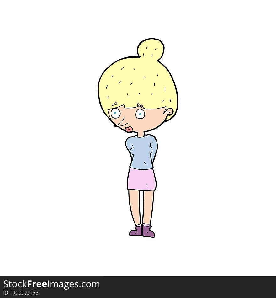 cartoon woman staring