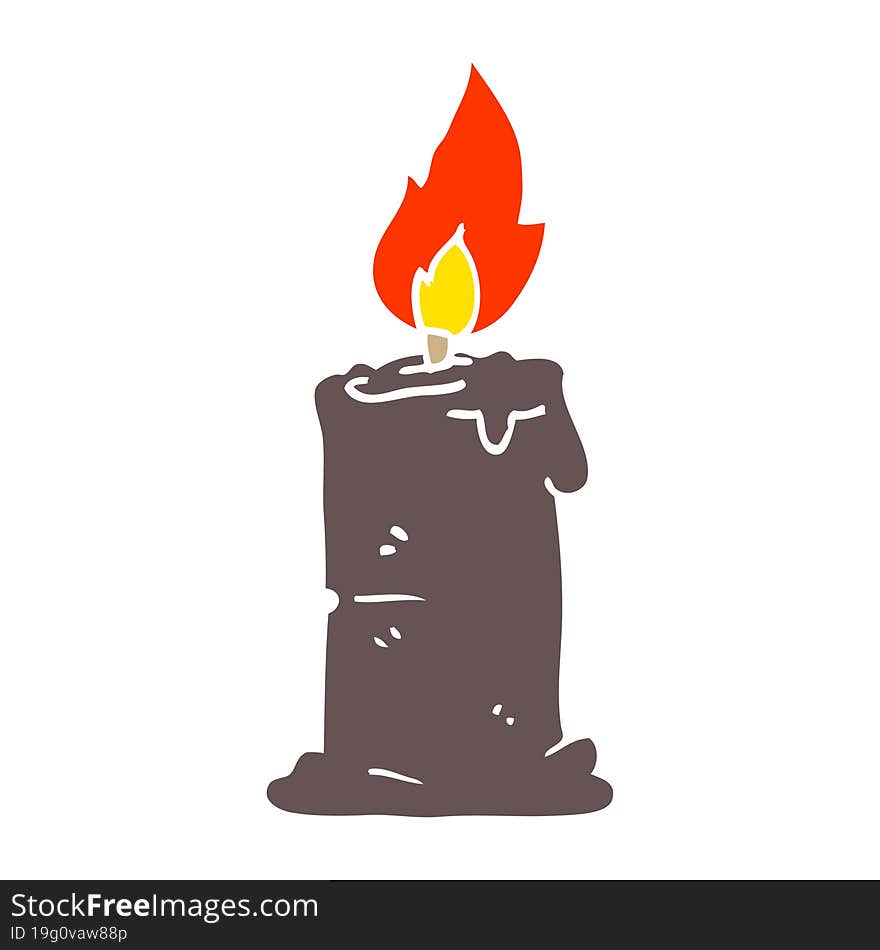 Cartoon Doodle Burning Candle