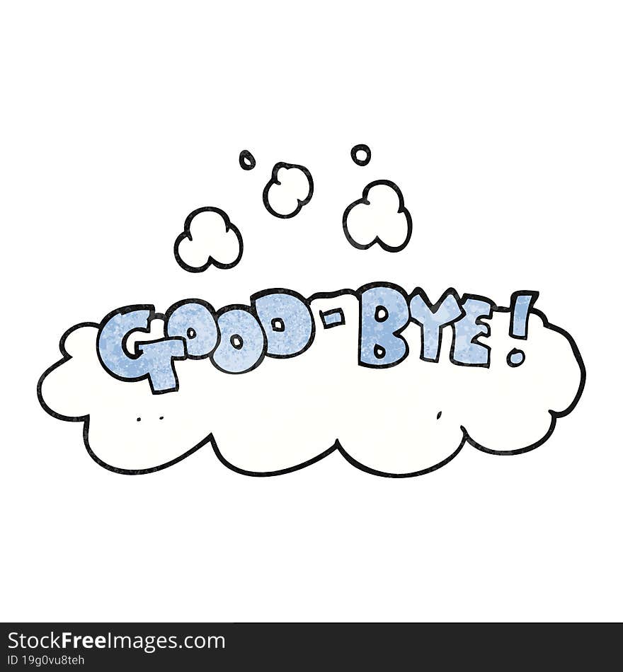 Textured Cartoon Good-bye Symbol