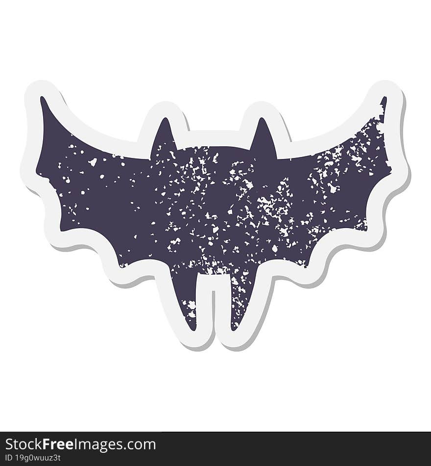 halloween bat grunge sticker