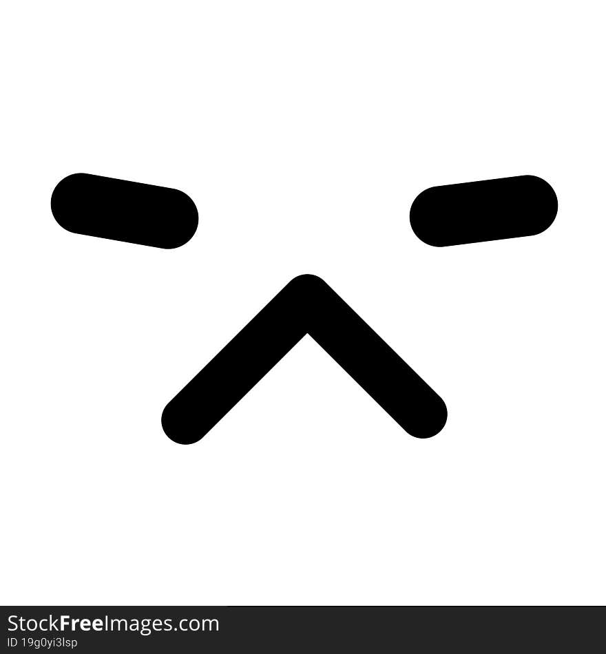 simple annoyed face icon