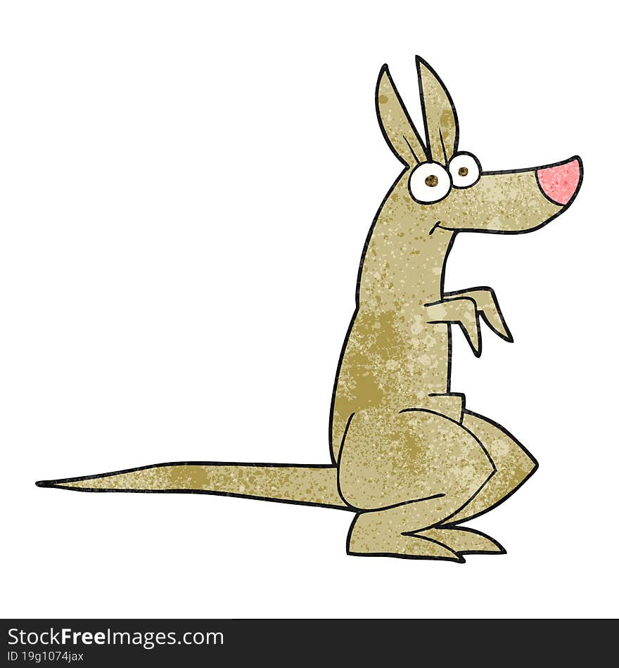 Textured Cartoon Kangaroo