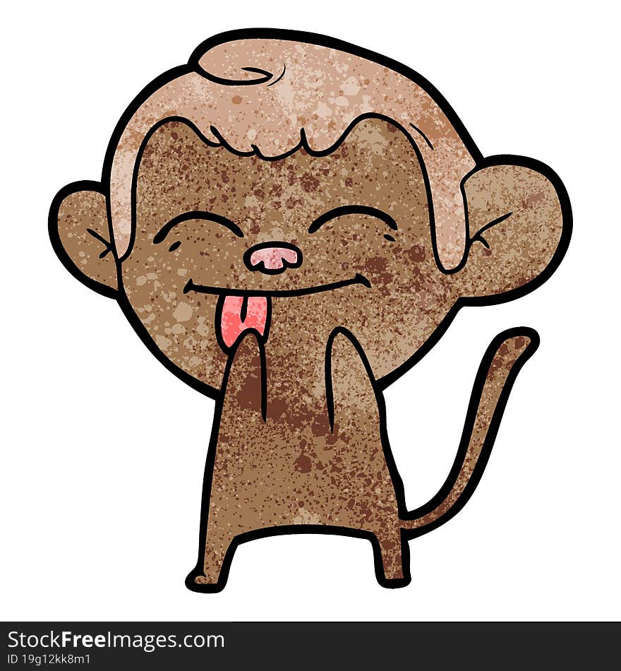 funny cartoon monkey. funny cartoon monkey