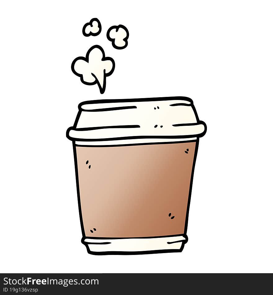 cartoon doodle coffee cup