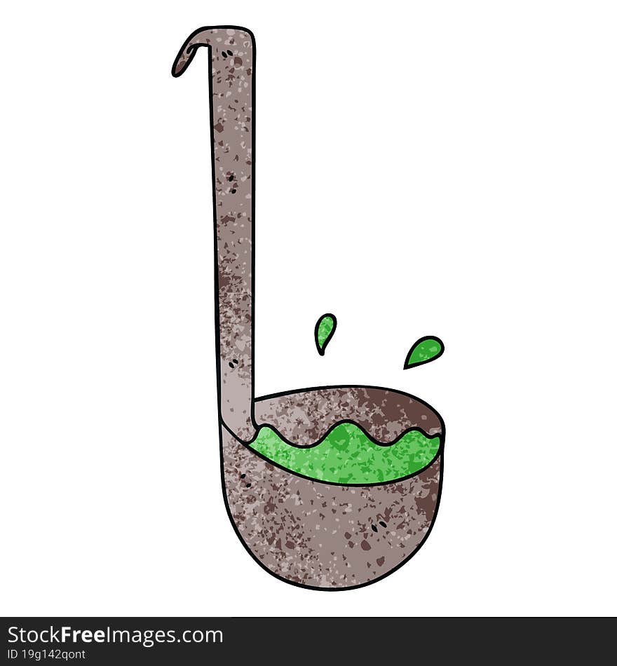 Quirky Hand Drawn Cartoon Ladle