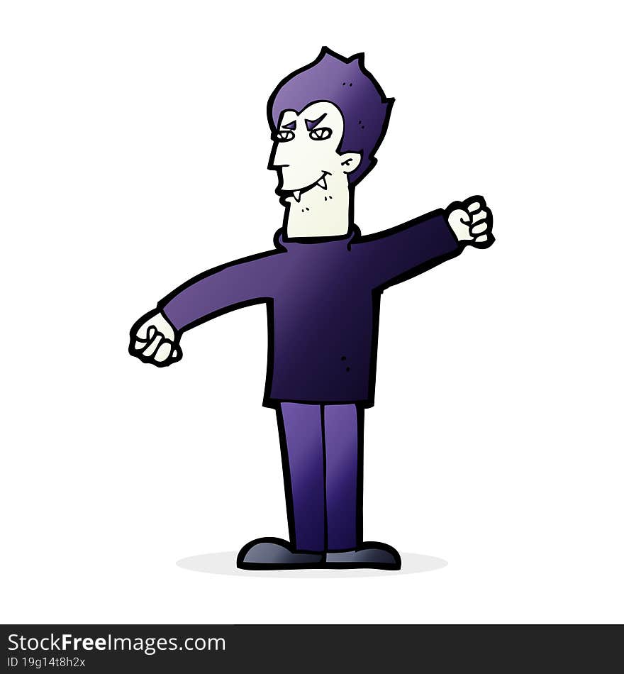 Cartoon Vampire Man