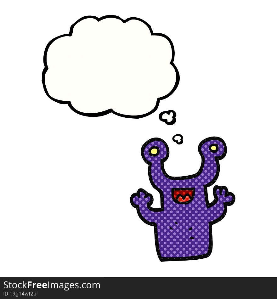 Thought Bubble Cartoon Little Alien