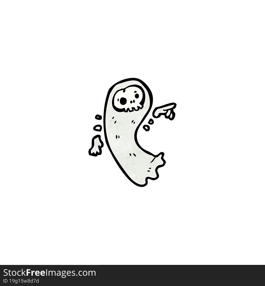 Floating Ghost Cartoon