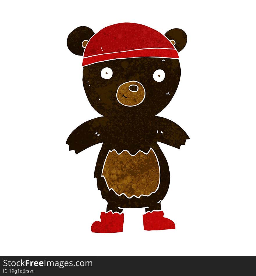 cartoon cute black bear