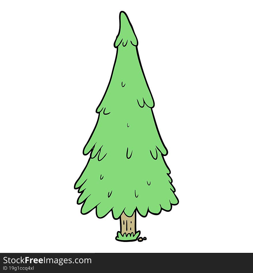 cartoon christmas tree. cartoon christmas tree