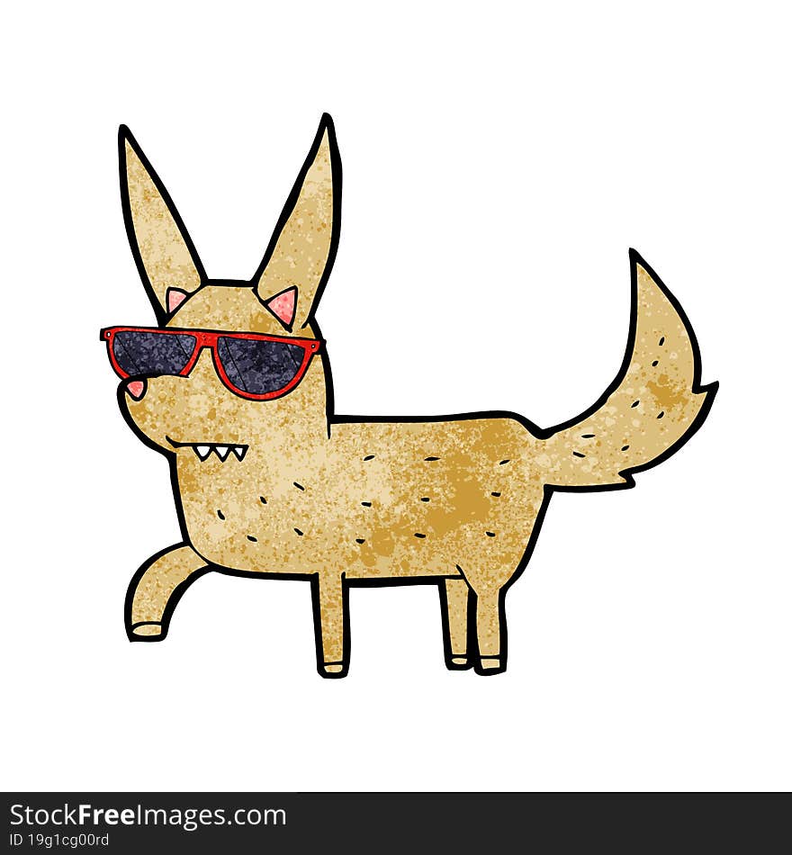 cartoon cool dog