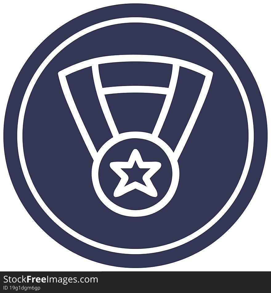 medal award circular icon symbol