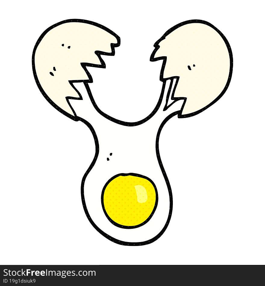 Cartoon Cracked Egg