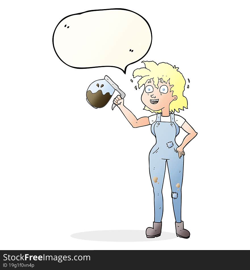 too much coffee speech bubble cartoon