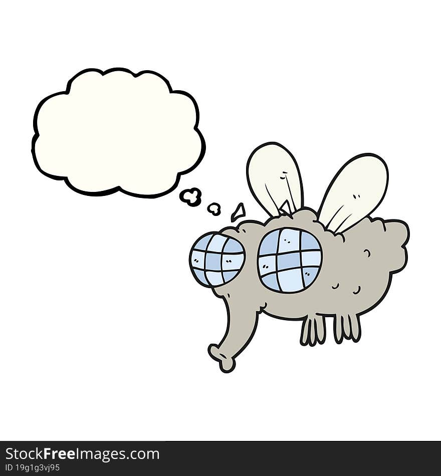 Thought Bubble Cartoon Fly