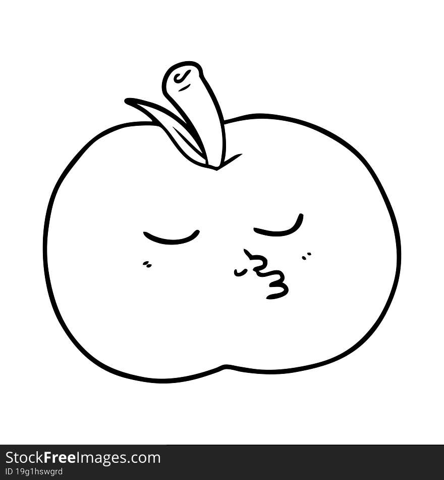 cartoon high quality apple. cartoon high quality apple