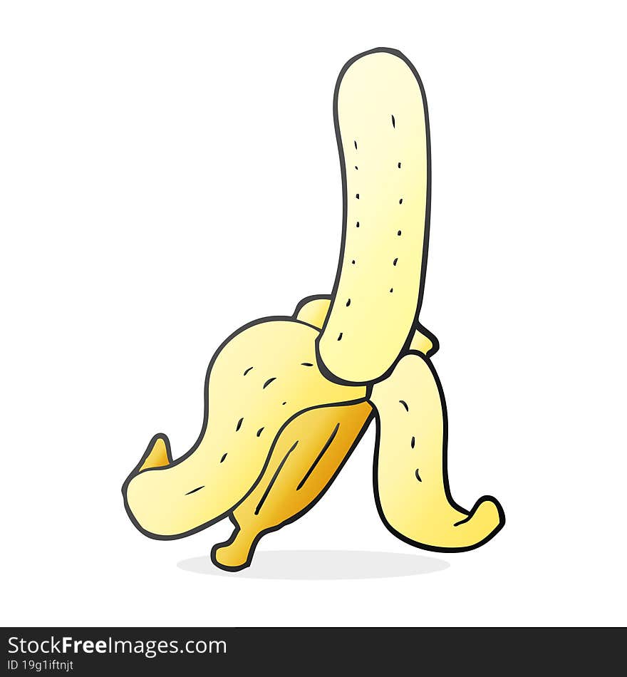 freehand drawn cartoon banana