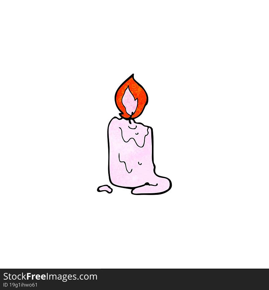 cartoon pink candle