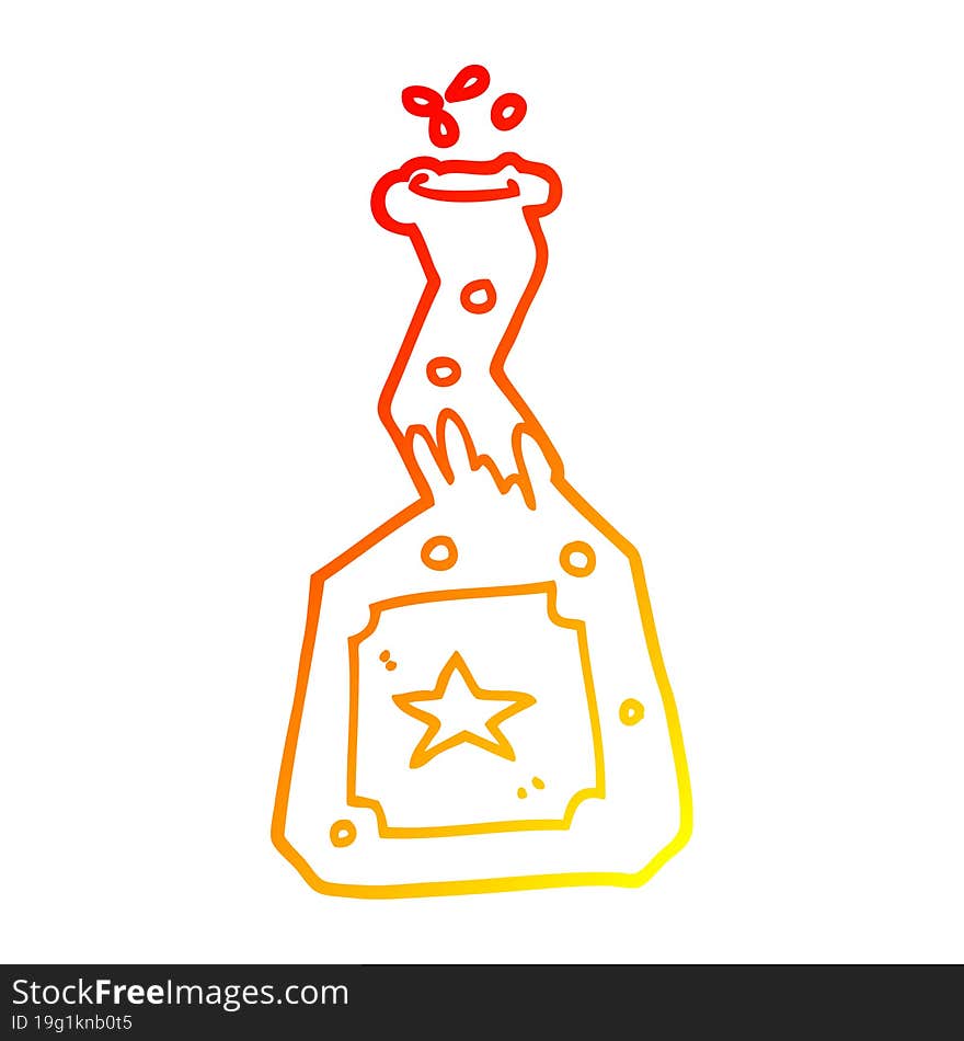 warm gradient line drawing cartoon experiment potions