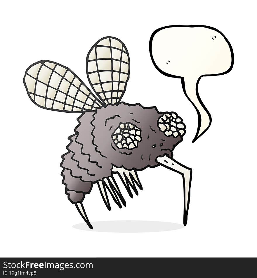 Speech Bubble Cartoon Fly