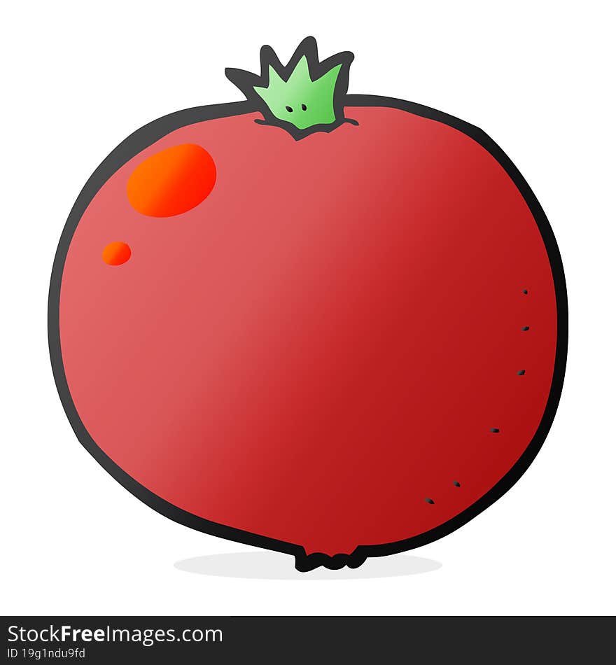 freehand drawn cartoon tomato