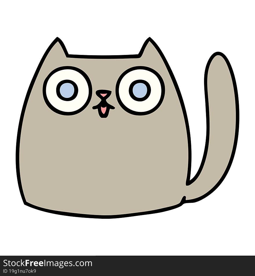 cartoon of a cute cat staring you right in the eye balls. cartoon of a cute cat staring you right in the eye balls