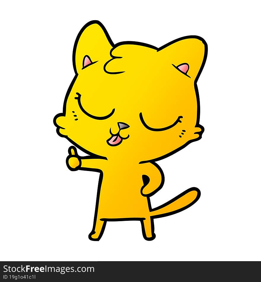 happy cartoon cat. happy cartoon cat