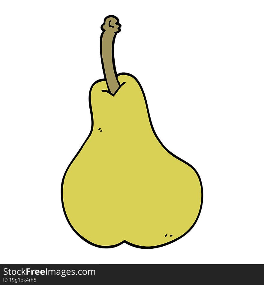 cartoon doodle of a pear