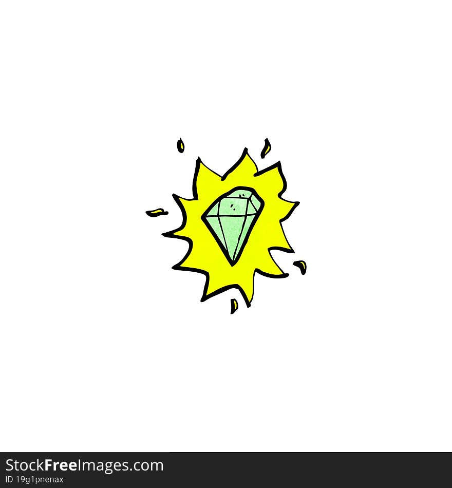 Cartoon Glowing Gem